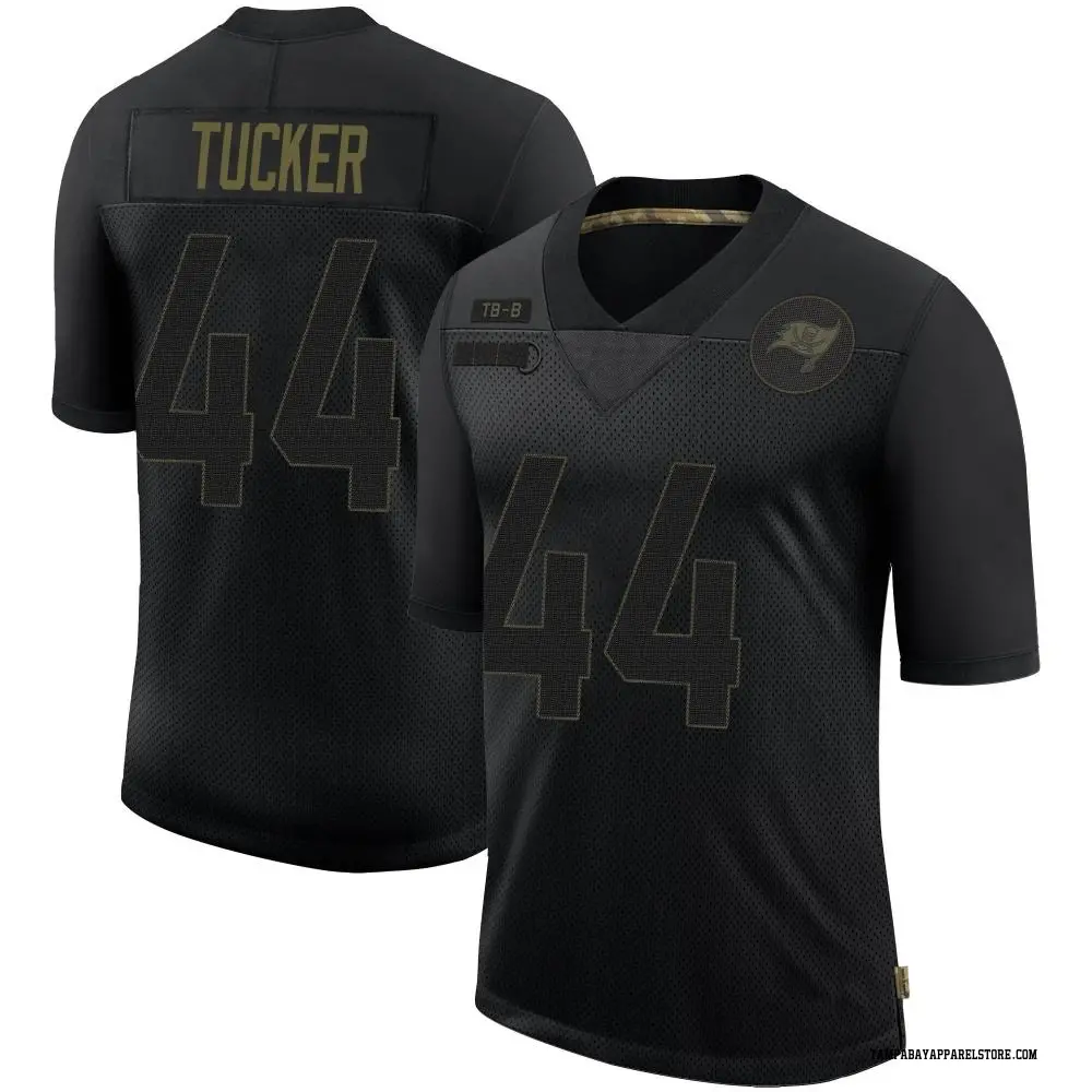 Sean Tucker Men's Limited Black Tampa Bay Buccaneers 2020 Salute To Service Jersey