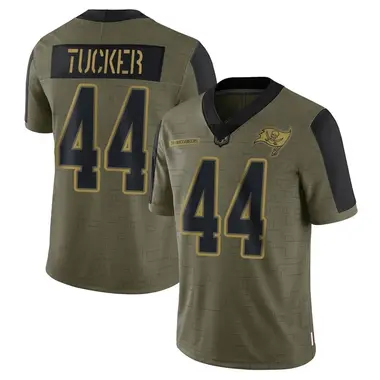 Sean Tucker Men's Limited Olive Tampa Bay Buccaneers 2021 Salute To Service Jersey