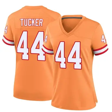 Sean Tucker Women's Game Orange Tampa Bay Buccaneers Throwback Jersey