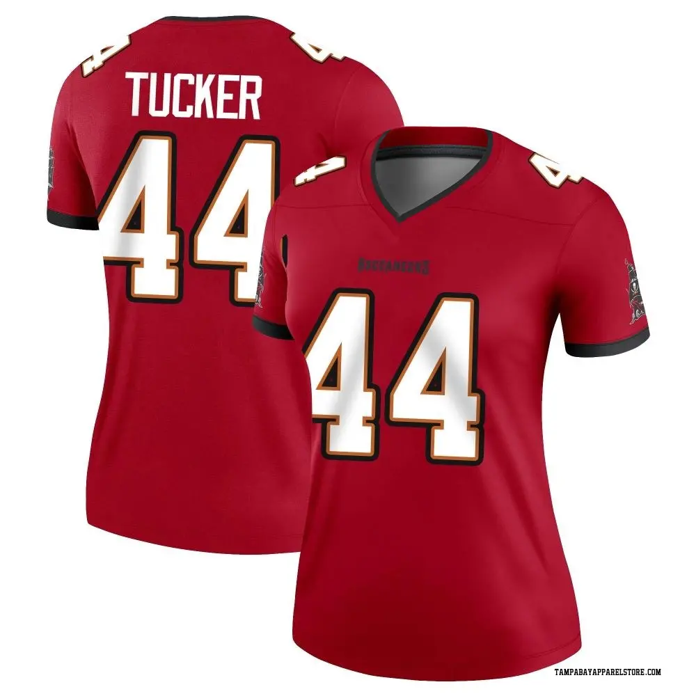 Sean Tucker Women's Legend Red Tampa Bay Buccaneers Jersey