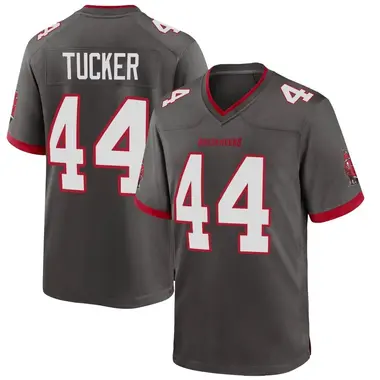 Sean Tucker Youth Game Tampa Bay Buccaneers Pewter Alternate Jersey