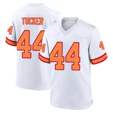 Sean Tucker Youth Game White Tampa Bay Buccaneers '76 Jersey