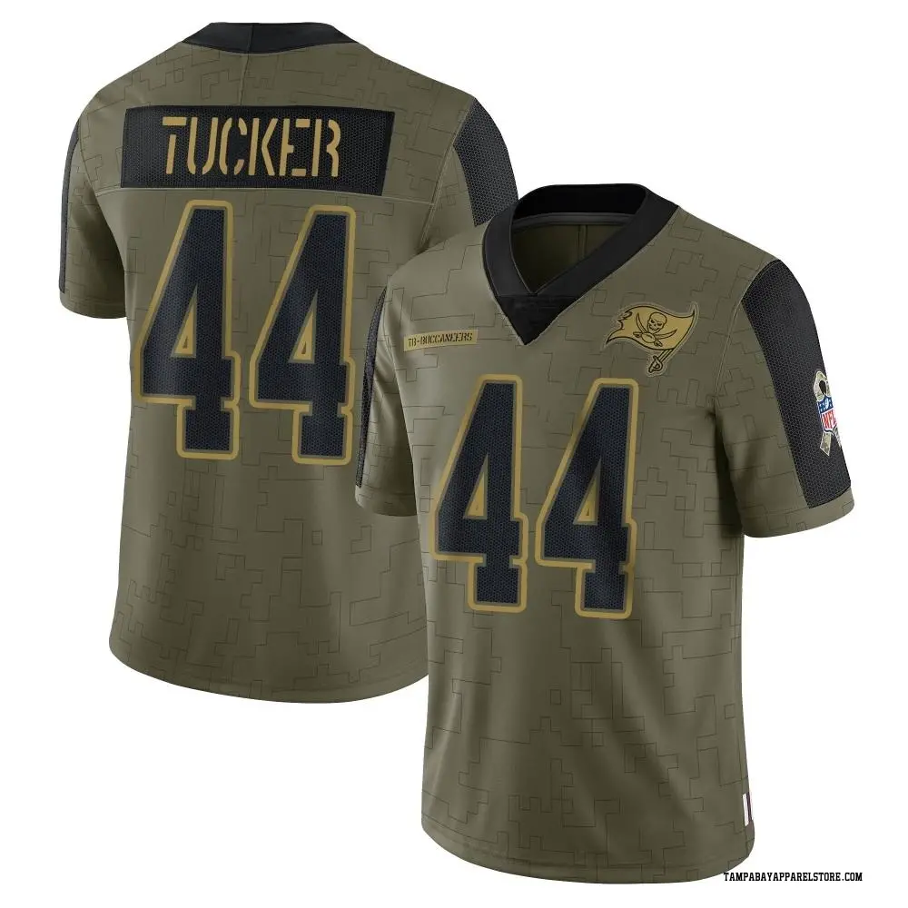 Sean Tucker Youth Limited Olive Tampa Bay Buccaneers 2021 Salute To Service Jersey