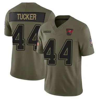 Sean Tucker Youth Limited Olive Tampa Bay Buccaneers 2025 Salute to Service Jersey
