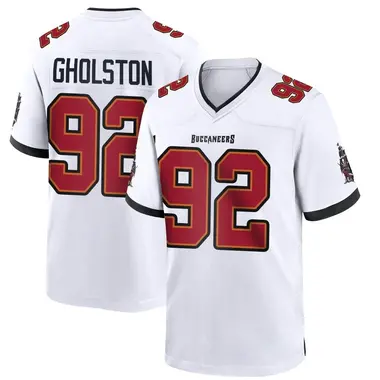 William Gholston Men's Game White Tampa Bay Buccaneers Jersey