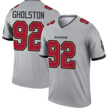 William Gholston Men's Legend Gray Tampa Bay Buccaneers Inverted Jersey