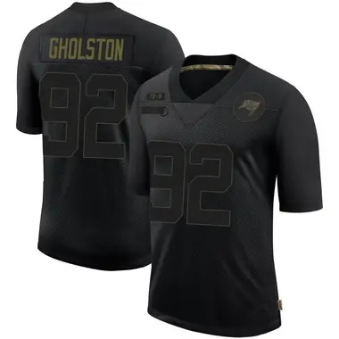 William Gholston Men's Limited Black Tampa Bay Buccaneers 2020 Salute To Service Jersey