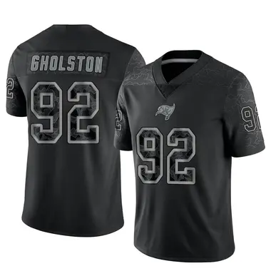 William Gholston Men's Limited Black Tampa Bay Buccaneers Reflective Jersey