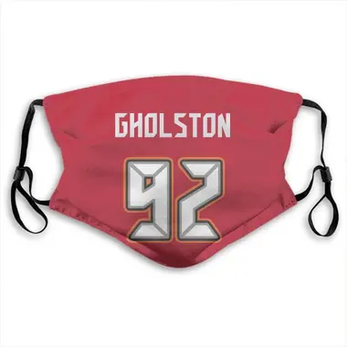 William Gholston Name & Number Red Tampa Bay Buccaneers Face Mask